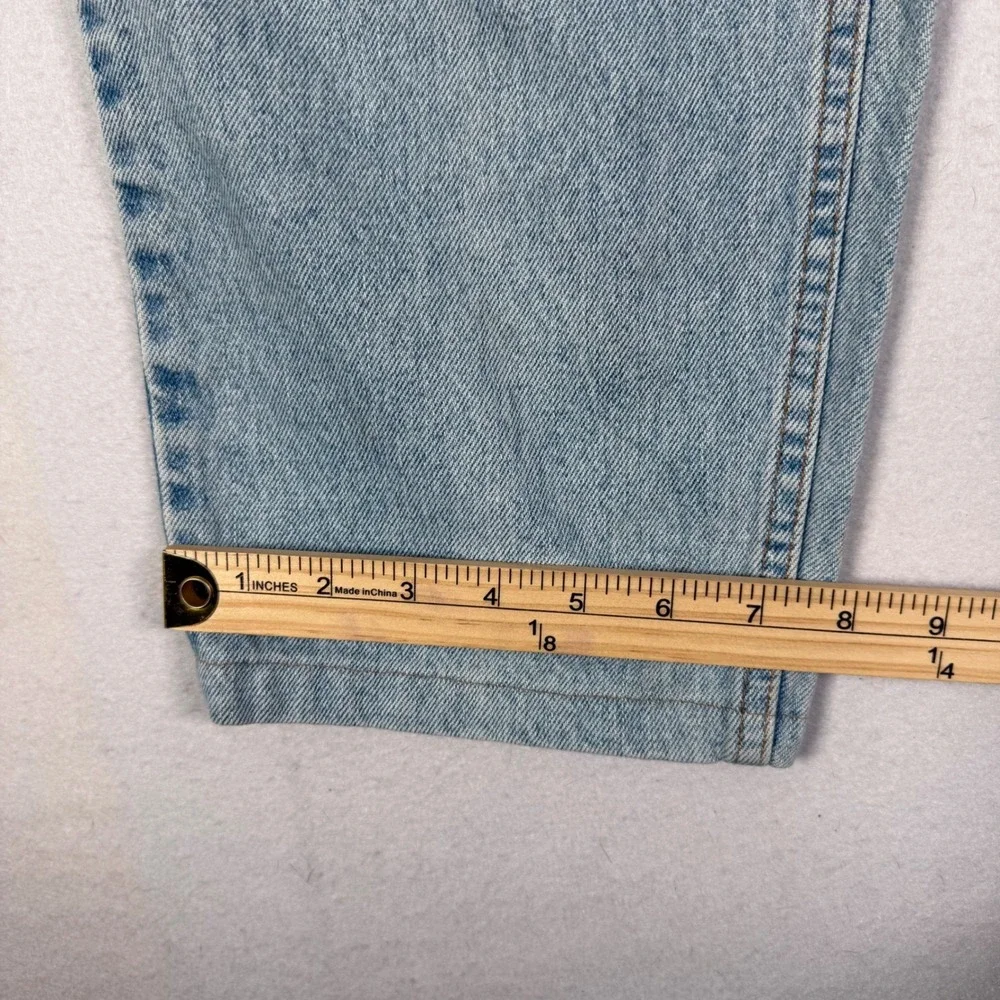 Vintage 90s Levis 550 Relaxed Fit Tapered Jeans Light Wash 38x28 Made in USA